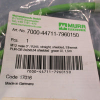 Murr Elektronic 700-44711-7960150 M12 Male RJ45 Straight Shielded Ethernet Cable