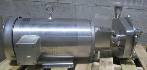 Fristam FPR742180 Hygenic Centrifugal Pump w/ Baldor CSSEWDM3711T 10HP Motor