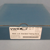 VWR 57334590 #200 U.S. Standard Testing Sieve 8" Dia 0.050mm Wire Dia Stainless