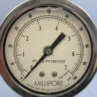 Millipore YY1801020 Sanitary Pressure Gauge 0100psi Glycerin Filled