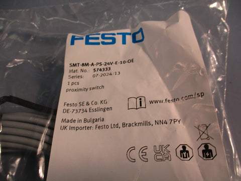 FESTO SMT-8M-A-PS-24V-E-10-OE PROXIMITY SWITCH 574333