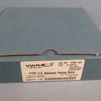 VWR #120 U.S. Standard Testing Sieve Size 8" Diameter Cat#57334584