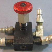 Parker SQ400S Colorflow Control Valve  w/ /Four H263 Hose Couplings