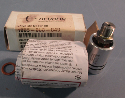 DEUBLIN 1005-000-049 ROTARY UNION UNION SM 1/4 BSP RIGHT HAND