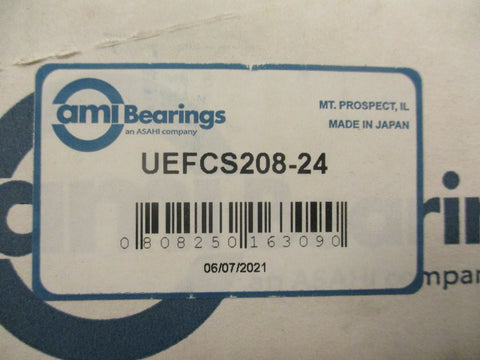 Ami Bearings UEFCS20824 Collar Locking Piloted Flange Cartridge Unit