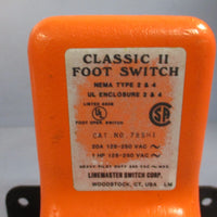 LineMaster Classic II Foot Switch w/ Guard,. 20A, 125250VAC, 1HP, 78SH1