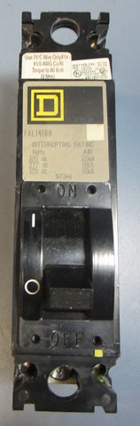 Square D Single Pole 100 A Circuit Breaker Model FAL14100