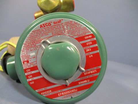 ASCO 3WAY 1/4" RED HAT SOLENOID VALVE EF8300D061U