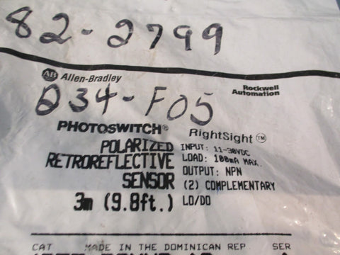 Allen-Bradley 42EF-P2MNB-A2 Rightsight Retroreflective Sensor 11-30VDC