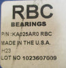 RBC KA025AR0 Thin Section Ball Bearing 2-1/2" Bore 3" OD 1/4" W KA025AR0-RBC