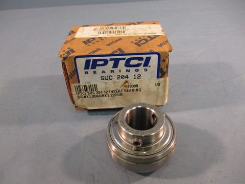 IPTCI SUC20412 Insert Bearing 0.75" ID; 1.8504" OD x 1.2205"