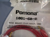 Lot of (5) Pomona Stackable Mini Banana Plug Patch Cord, Red Cable 1081-60-2