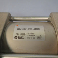 SMC DOUBLE ACTING AIR CYLINDER 250 PSI NCDA1F250-0100-XA22M