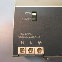 Sola SDN 1024100 Power Supply 115/230 VAC, 5060Hz, 6.0A/2.8A Used