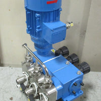 LEWA ESK 002513 Metering Pump 25 l/h w/ 0.75 / 0.86 kW 1395 / 1695 RPM Motor