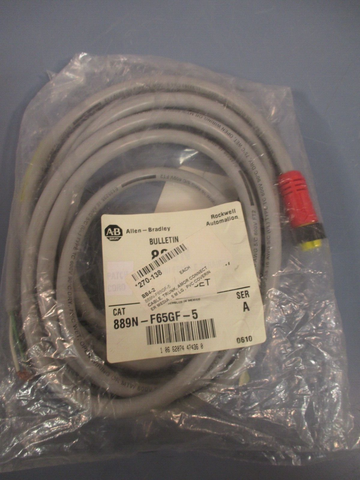 AllenBradley Drop/Trunk Cordset Straight Female Connector 5m Ser A 889NF65GF5