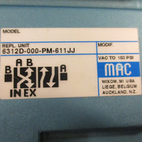 Mac Valves 6312D-000-PM-611JJ Solenoid Valve 24VDC 8.5W 150PSI