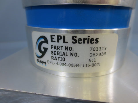 GAM EPL Series Gearbox Reducer: 5:1 Ratio, EPLH084005H[115802]
