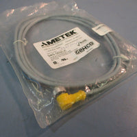 Ametek Gemco Euro Connector 6 Foot 4 Pin Right Angle 12mm NEW LOT OF TWO