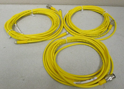 Turck PKG 4M-4-RS 4.4T Cordset U0870-61 M8 Female 4-Pin to M12 4-Pin (Lot of 3)
