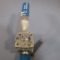 Inline 1/2" Full Port CF3M Sanitary Ball Valve, TFM Seat/Seal, 316L Trim 337F
