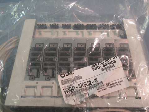 SMC Solenoid Valve Manifold Base Mount 7 Stations VV5Q4107C0LD2W