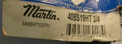 Martin Sabertooth 40BS19HT 3/4 Sprocket 19 Teeth 3/4" Keyed Bore