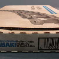 TSUBAKI RS40 RIV 10FT SINGLE STRAND ROLLER CHAIN, 0.5" Pitch, Chain Size #40