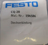 (Lot of 2) Festo 194586 Push In Straight Connector CQ-28 28mm -0.95bar…10bar