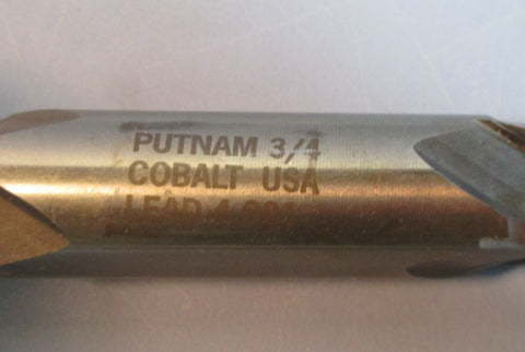 Lot 2 Putnam 3/4" Cobalt Roughly 1.75" LOC, 4 Flute Double End Mill Used