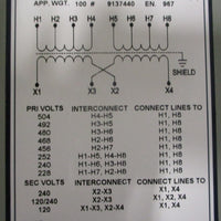 Sola HS5F5AS HeviDuty General Purpose Transformer 1PH 60Hz 240V X 480V Primary
