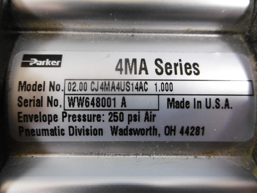 Parker 4MA 02.00 CJ4MA4US14AC 1.000 Pneumatic Cylinder Used eTech