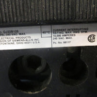 ITE Electric Products 125 Amp 2 Pole 240V Main Circuit Breaker QJ22B125