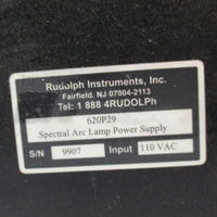 Rudolph Instruments, Inc 620P29 Spectral Arc Lamp Power Supply 110VAC
