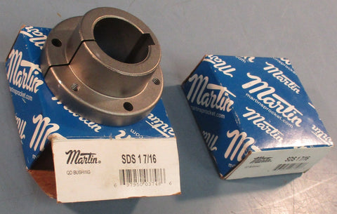 Martin SDS 1 7/16 Quick Disconnect Bushing 17/16" Bore Keyed Lot of 2