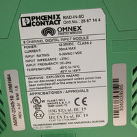 PHOENIX CONTACT RAD-IN-8D / 2867144 8 CHANNEL DIGITAL INPUT MODULE 12-30VDC