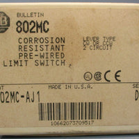 Allen Bradley 802MCAJ1 Ser D Corrosion Resistant PreWired Limit Switch