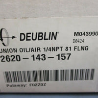 Deublin 2620143157 Rotary Union Oil/Air ¼NPT 81 FLNG Factory Sealed