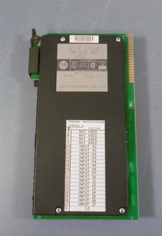 Allen Bradley 1771IAD Ser B Input Module P/N 9106 D 120 Vac