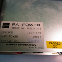 Toshiba RA Power Supply Module RAD921004 Parts/Repair