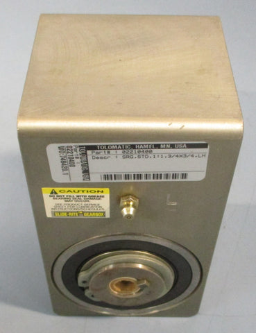 Tolomatic 02210400 Left Hand Slide Rite Gearbox 1:1 Ratio 3/4" x 3/4"