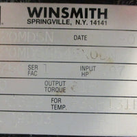 Winsmith 920MDSS545X0DN Gear Reducer 920MDSN 20:1 Ratio 1-7/16" Bore NOS