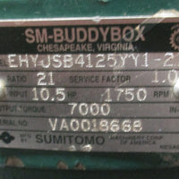 Sumitomo EHYJSB4125YY121 SM BuddyBox Gear Reducer 21:1 Ratio 7000 InLb