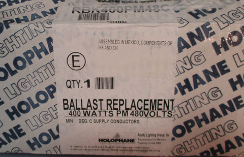 Holophane RBK400PM48C Ballast Replacement 400 Watts PM 480 Volts C5Z0J2 NIB