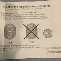 Thomson SSEM20WW Ball Bushing Bearing 20mm Bore 32mm OD 45mm Long