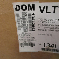 Danfoss VLT 134L2642 Variable Speed Frequency Drive 1.1 kW  1.5 HP Missing Cover