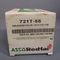 ASCO RedHat 8262B208 Solenoid Valve 1/4" Pipe 100 PSI 721T55