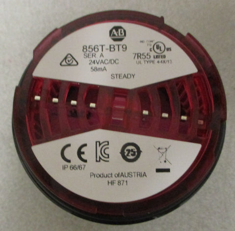 Allen Bradley 856T-BT9 Ser A Stack Light Strobe Beacon Magenta 24V AC/DC 70mm