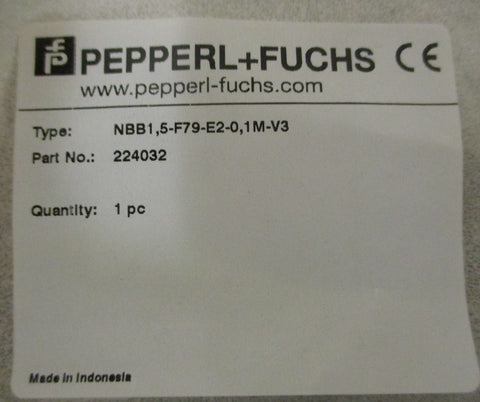 Pepperl+Fuchs 224032 Inductive Sensor NBB1,5-F79-E2-0,1M-V3 (Lot of 4)