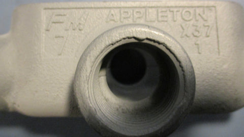 Appleton X37 1" Grayloy FM7 Conduit Body Aluminum (Lot of 9)